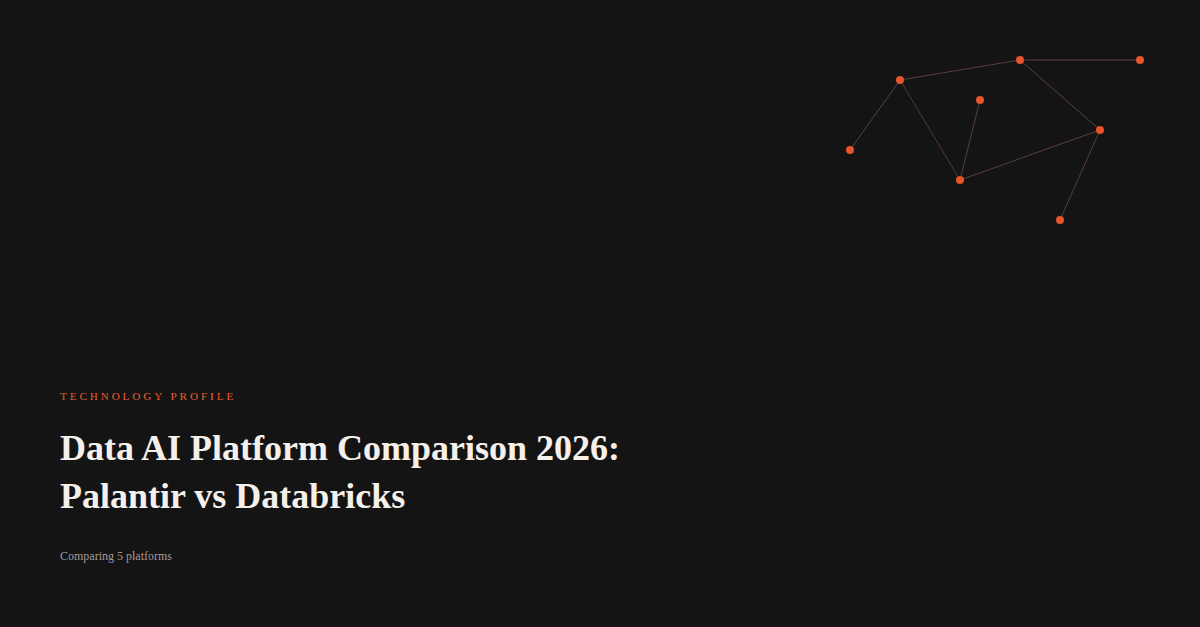 Data AI Platform Comparison 2026: Palantir vs Databricks