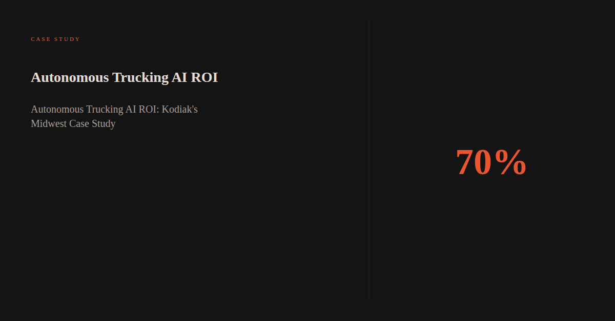 Case Study: Autonomous Trucking AI ROI: Kodiak's Midwest Case Study